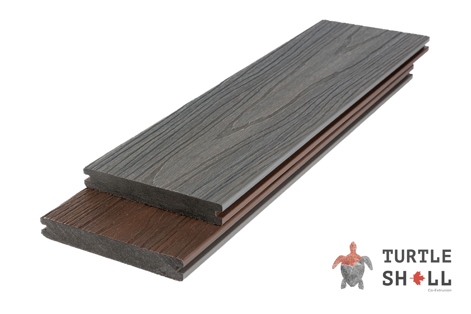Террасная доска из ДПК Turtle Shell, Solid, Scottish Slatewood, Co-Extrusion (Dual)