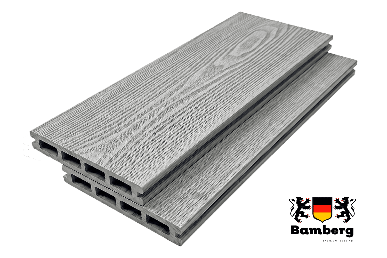 Террасная доска ДПК Bamberg пустотелая 3D Natural, English Barnwood, 140х22 мм— Black Deck