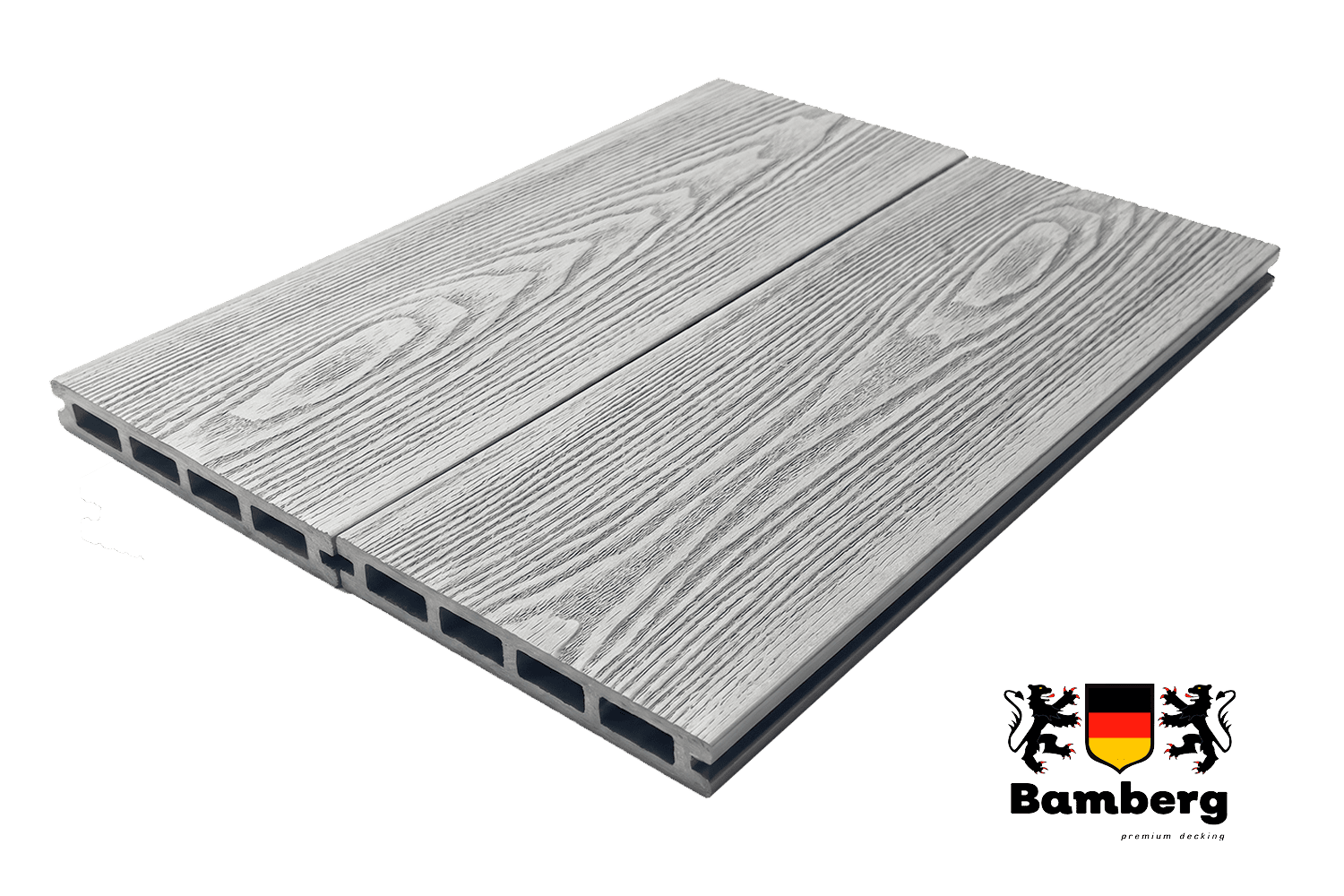 Террасная доска ДПК Bamberg пустотелая 3D Natural, English Barnwood, 140х22 мм— Black Deck
