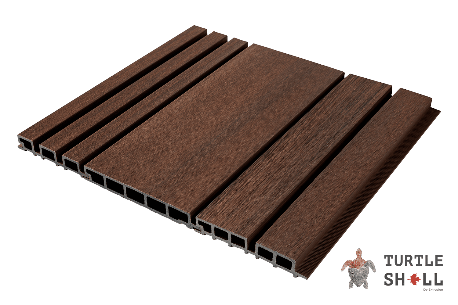 Фасадная (стеновая) реечная панель из дпк Wall Panels Mono Lines, Australian Palisander, Co-Extrusion