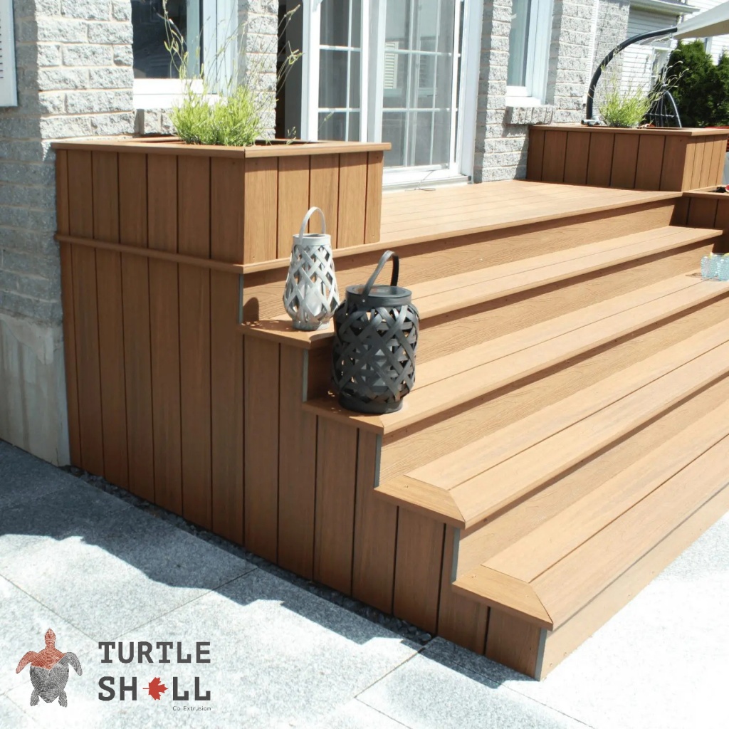 Террасная доска ДПК Turtle Shell Thai Teak для крыльца и ступеней