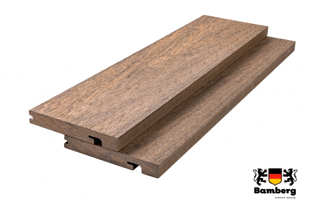 Завершающая доска из ДПК Бамберг закругленная (Bullnose)