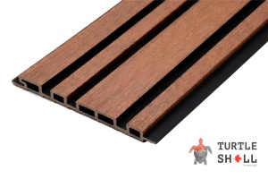 Реечная панель ДПК Ди́френт Лайнс Ду́ал М, Тайский Тик (Thai Teak), Коэкструзия от бренда Turtle Shell