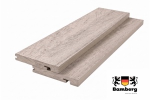Завершающая доска ДПК Bamberg закругленная, Karelian Birch, 130х19 мм