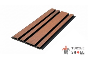 Реечная панель ДПК Ди́френт Лайнс Ду́ал М, Тайский Тик (Thai Teak), Коэкструзия от бренда Turtle Shell